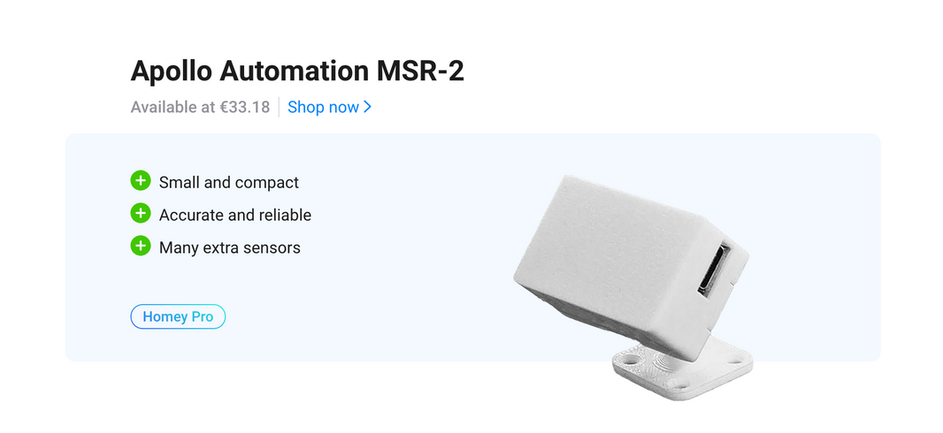 Apollo MSR-2 and MTR-1 Featured in Homey’s Best Buy Guide for Smart mmWave Presence Sensors