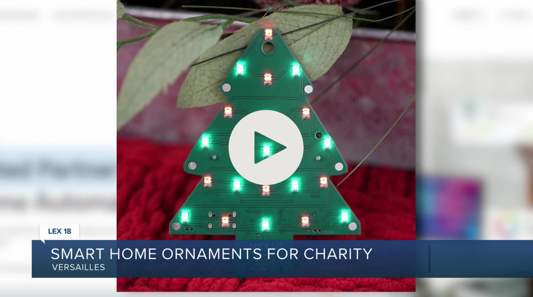 Apollo Automation Featured on LEX 18 News: Versailles Smart Home Company Donates 100% of Holiday Ornament Profits to Local Charities!