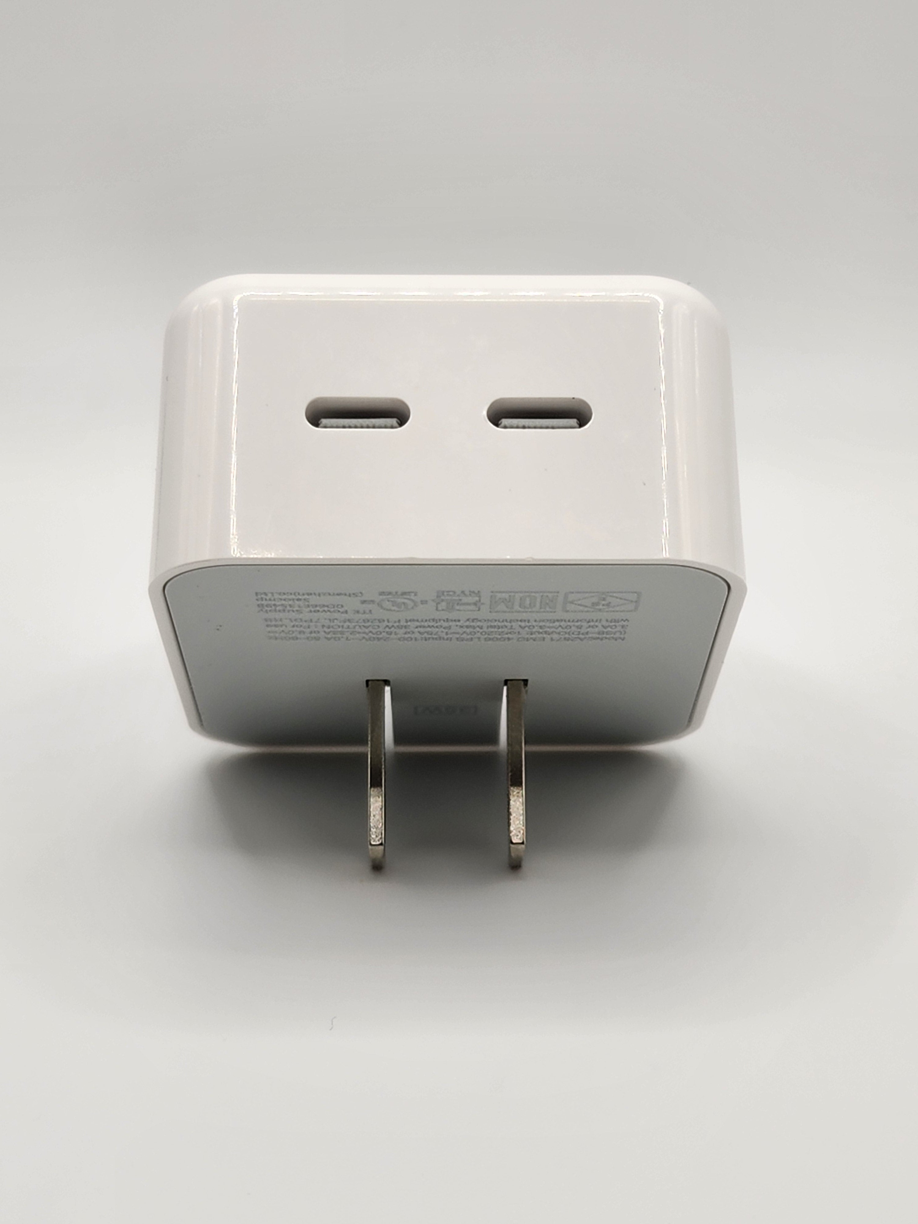 Top Facing USB-C Wall Plug (USA Plug)